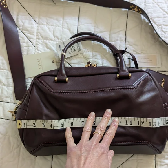 Leather Satchel Handbag - Picture 7 of 8